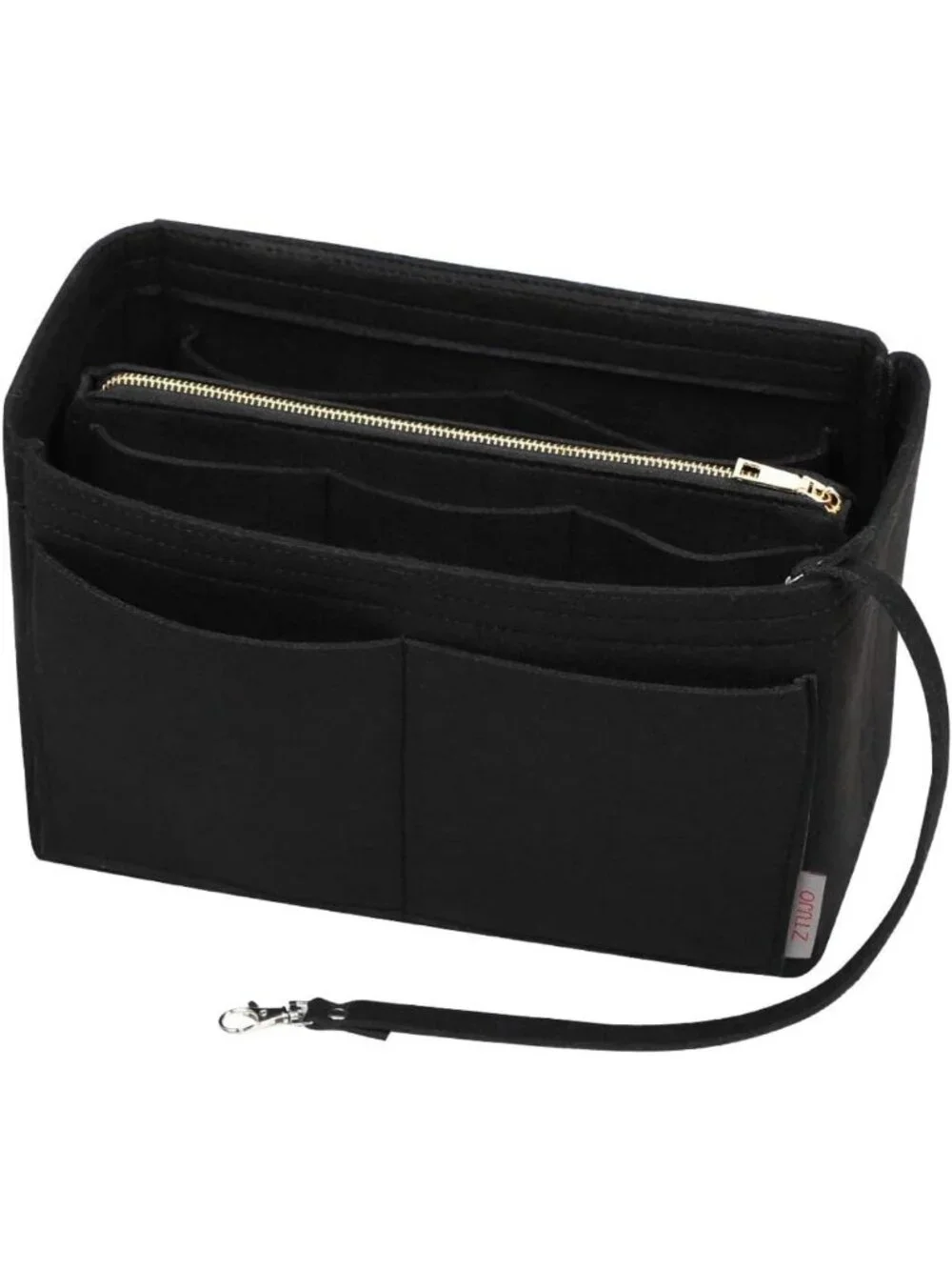 Felt Purse Organizer Insert with Zipper | Handbag & Tote Shaper | 7 Sizes